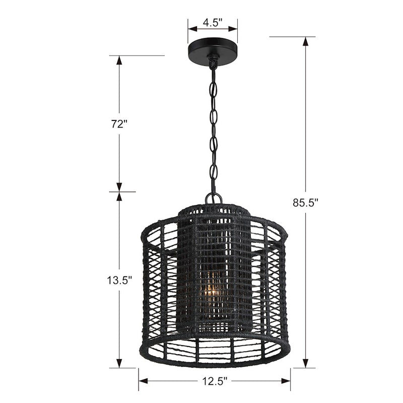 Crystorama Jayna 1 Light Pendant
