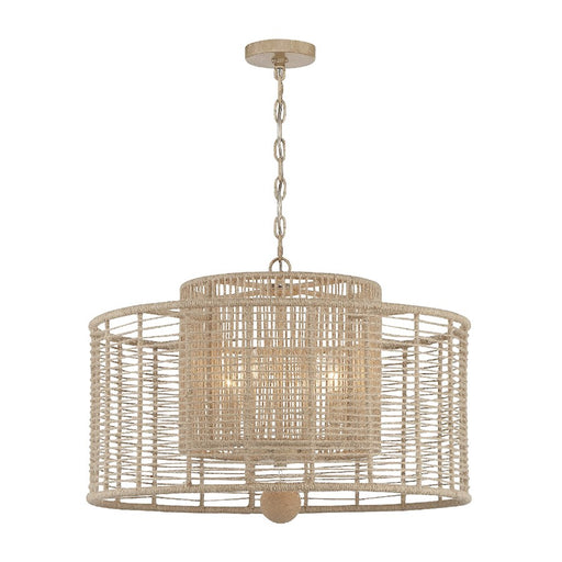 Crystorama Jayna 4 Light Chandelier, Burnished Silver
