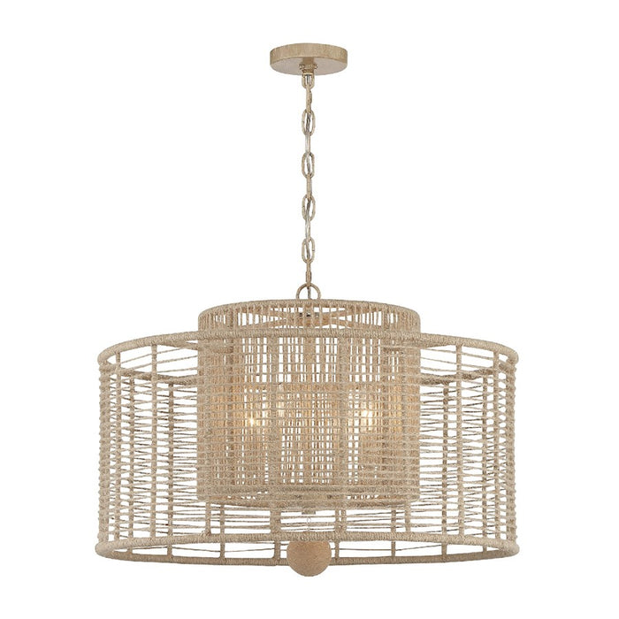 Crystorama Jayna 4 Light Chandelier, Burnished Silver