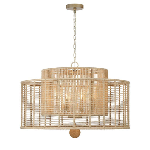 Crystorama Jayna 8 Light Chandelier, Burnished Silver