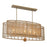 Crystorama Jayna 5 Light Linear Oval Chandelier, Burnished Silver - JAY-A5007-BS