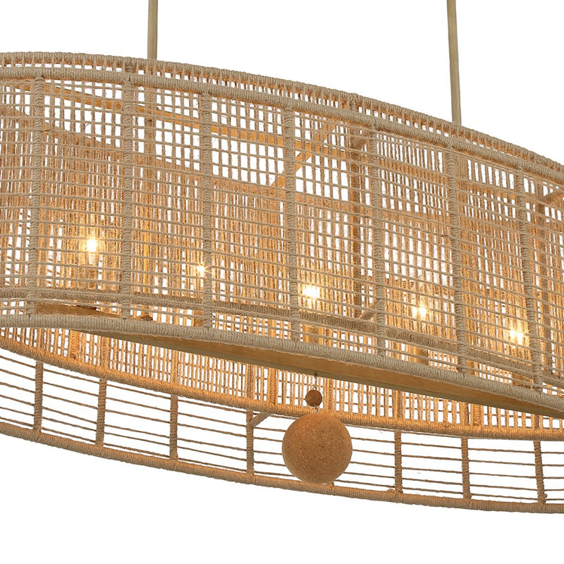 Crystorama Jayna 5 Light Linear Oval Chandelier, Burnished Silver