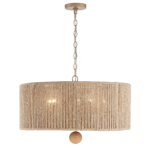 Crystorama Jessa 5 Light Pendant, Burnished Silver