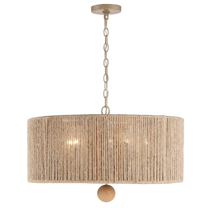 Crystorama Jessa 5 Light Pendant, Burnished Silver