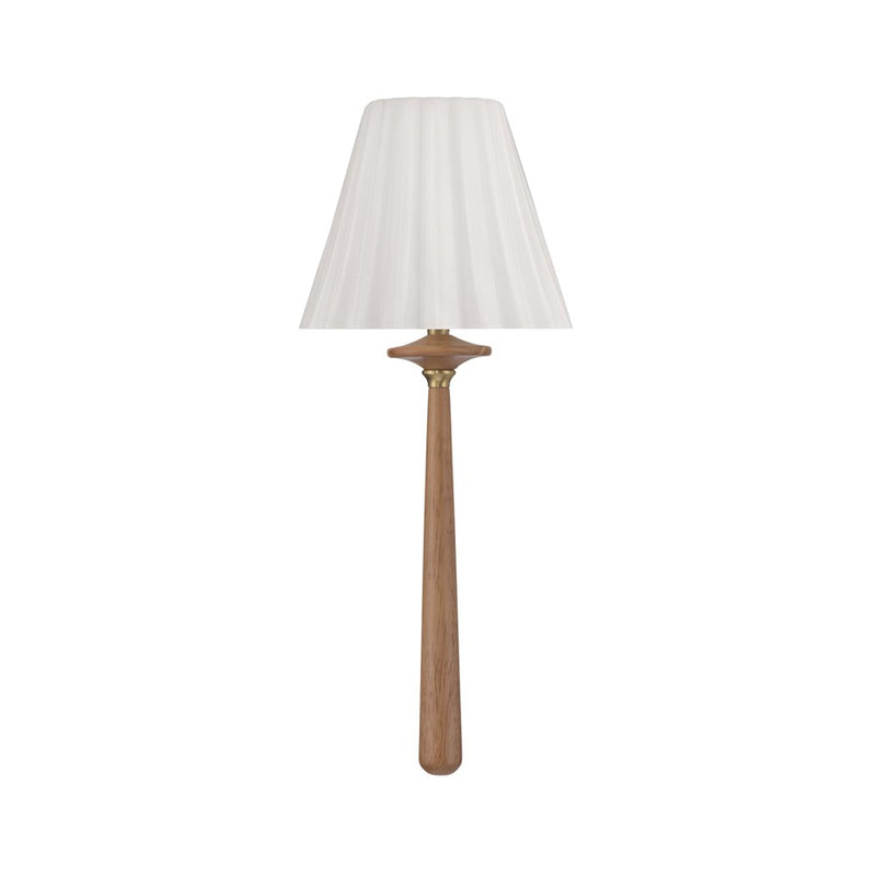 Crystorama Jules 1 Light 7.5" Sconce, Aged Brass/Wood/White
