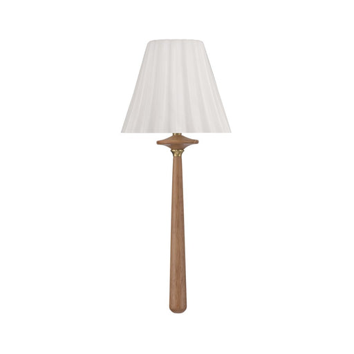 Crystorama Jules 1 Light 7.5" Sconce, Aged Brass/Wood/White