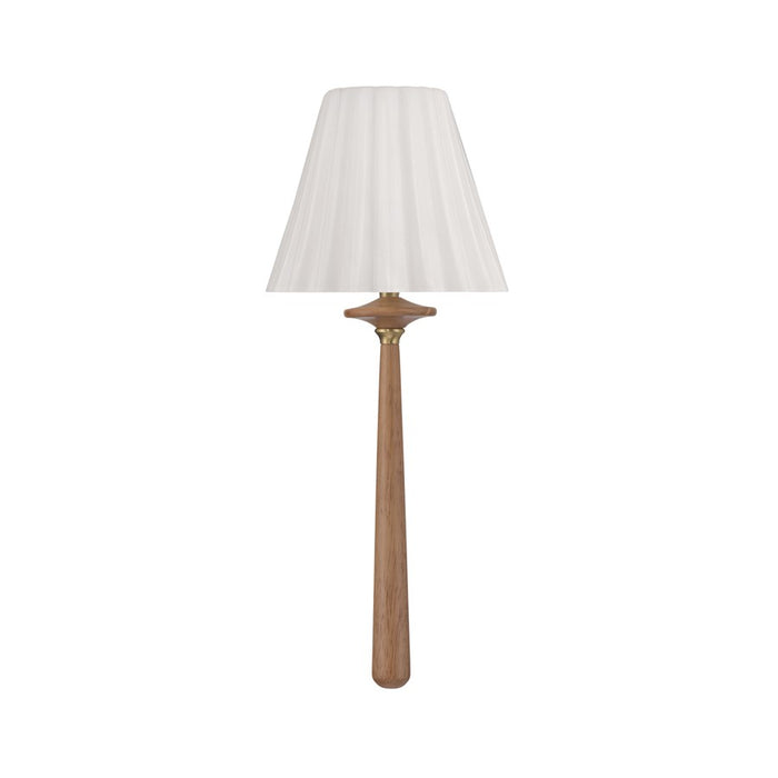 Crystorama Jules 1 Light 7.5" Sconce, Aged Brass/Wood/White