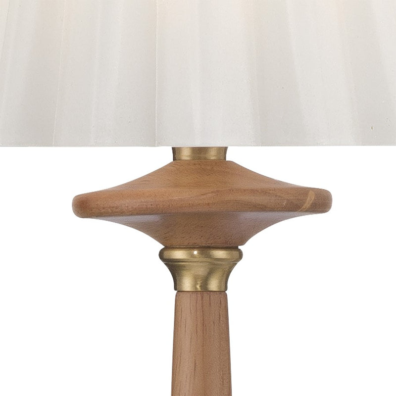 Crystorama Jules 1 Light 7.5" Sconce, Aged Brass/Wood/White
