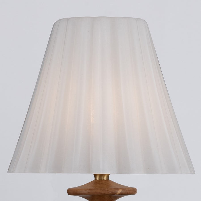 Crystorama Jules 1 Light 7.5" Sconce, Aged Brass/Wood/White