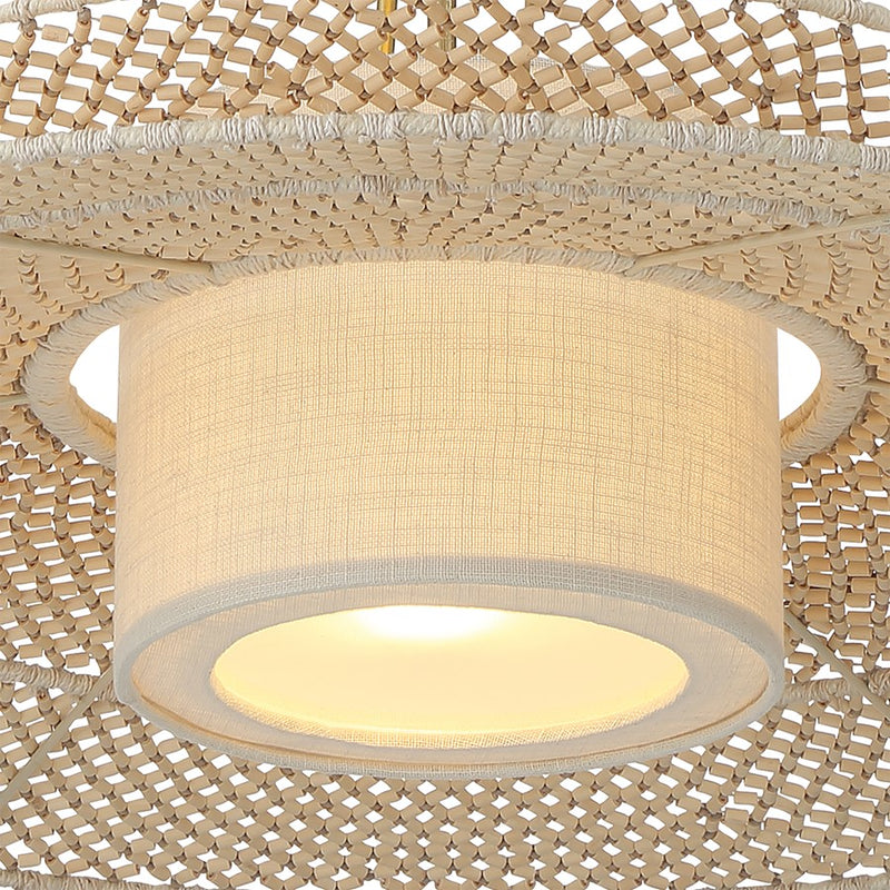 Crystorama Janipher 1 Light 29.5" Chandelier, Soft Gold/Ivory