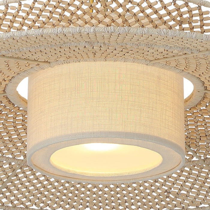 Crystorama Janipher 1 Light 29.5" Chandelier, Soft Gold/Ivory