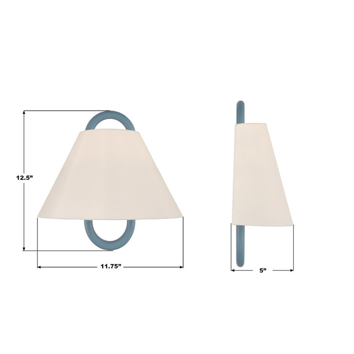 Crystorama Jojo 1 Light 11.75" Sconce, Vibrant Gold/BL