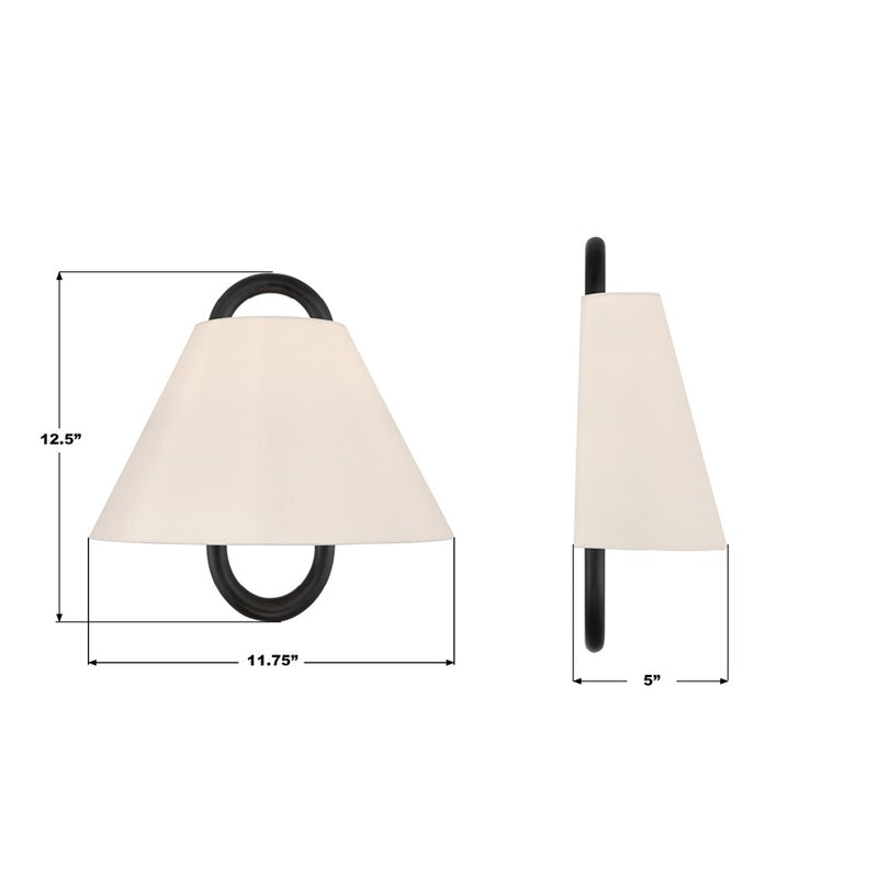 Crystorama Jojo 1 Light 11.75" Sconce, Vibrant Gold/MK