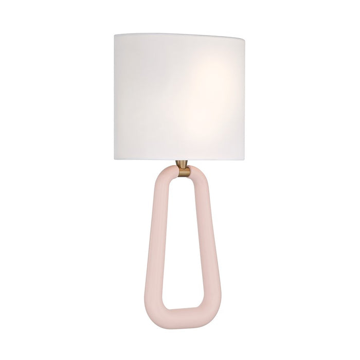 Crystorama Jori 2 Light Sconce, Brass/Blush/Pink/White