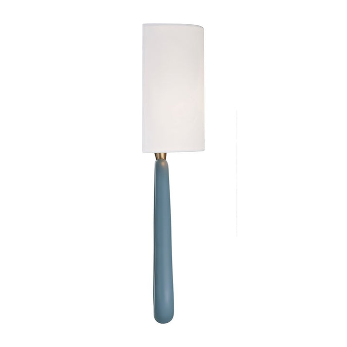 Crystorama Jori 2 Light Sconce, Aged Brass/Blue/White