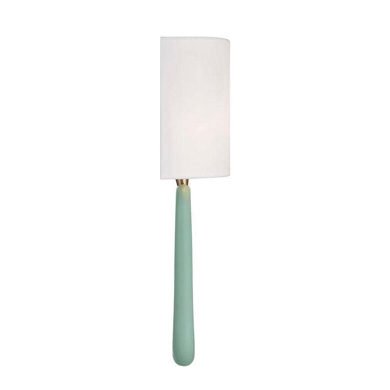 Crystorama Jori 2 Light Sconce, Aged Brass/Green/White