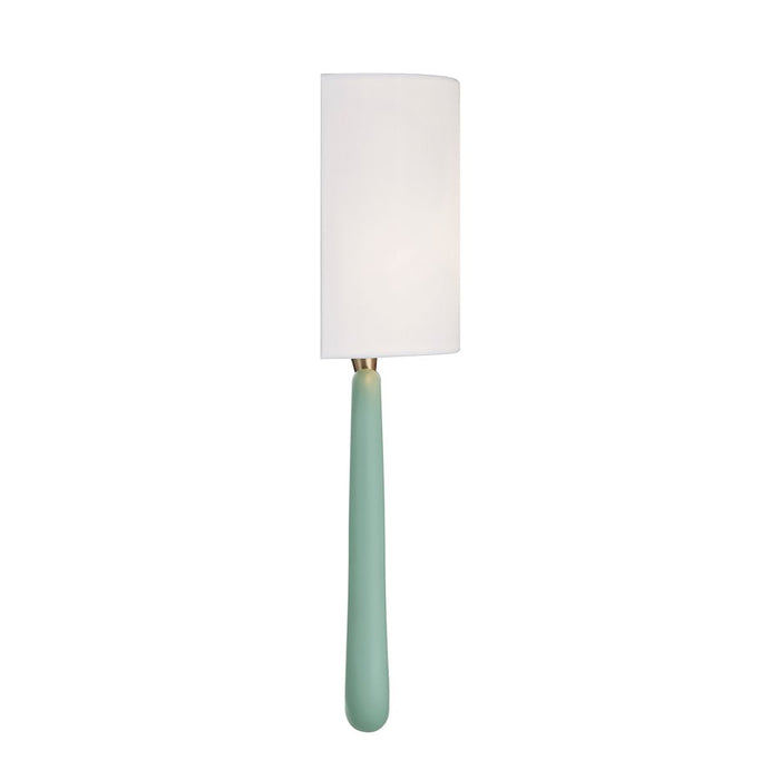 Crystorama Jori 2 Light Sconce, Aged Brass/Green/White