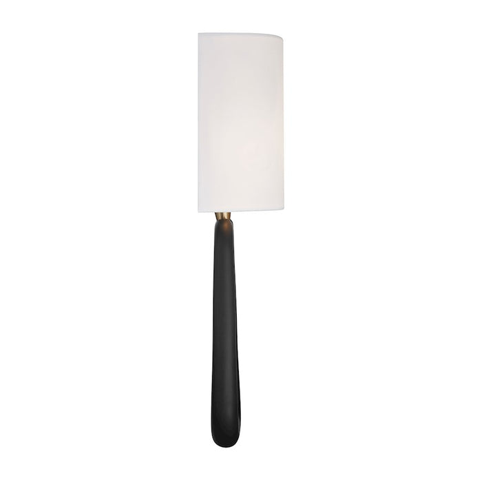 Crystorama Jori 2 Light Sconce, Aged Brass/Matte Black/White