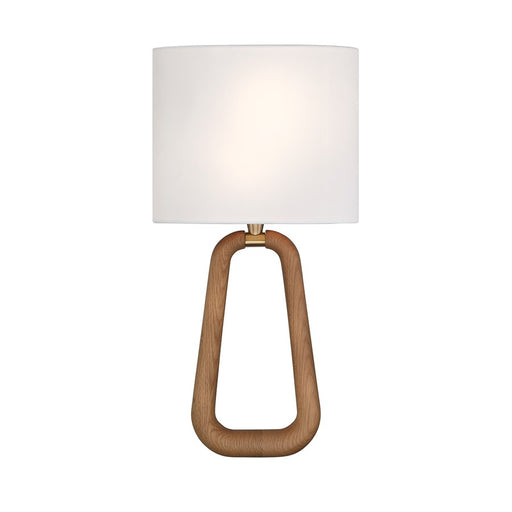 Crystorama Jori 2 Light Sconce, Brass/Wood/White