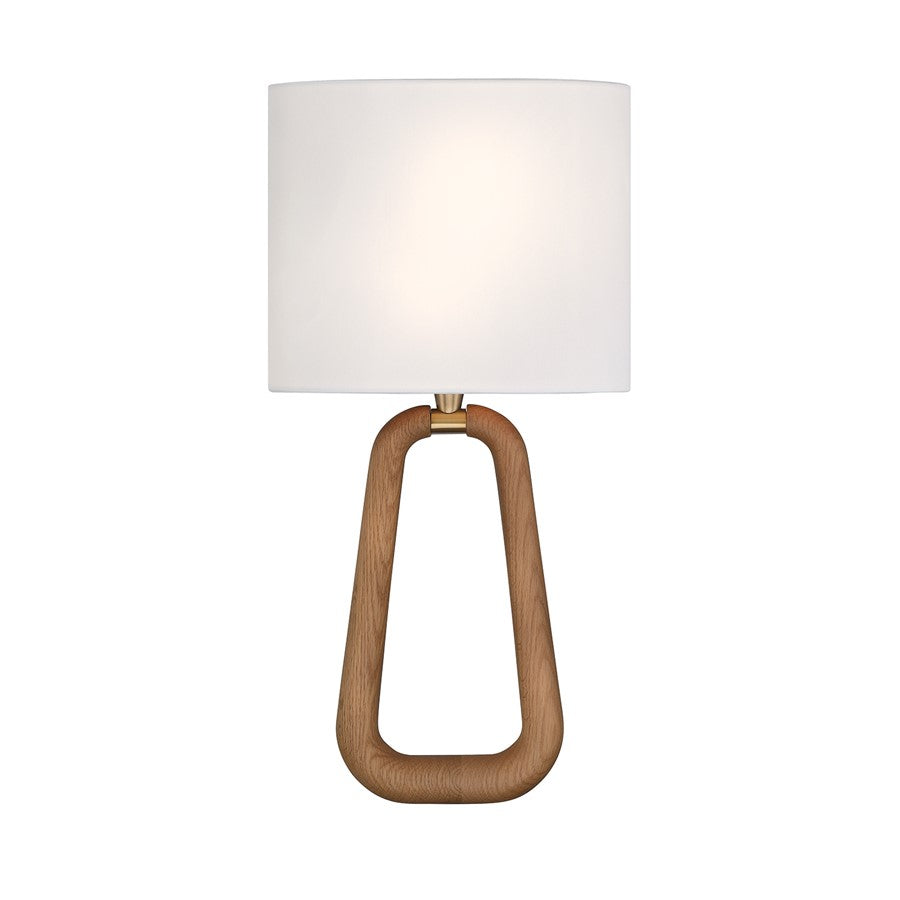 Crystorama Jori 2 Light Sconce, Brass/Wood/White