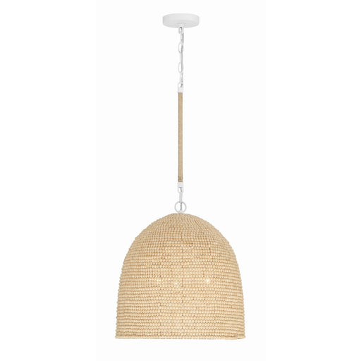 Crystorama Jasper 3 Light Pendant, Matte White