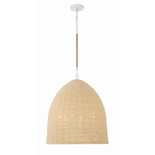 Crystorama Jasper 6 Light Chandelier, Matte White