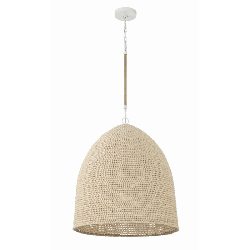Crystorama Jasper 6 Light Chandelier, Matte White