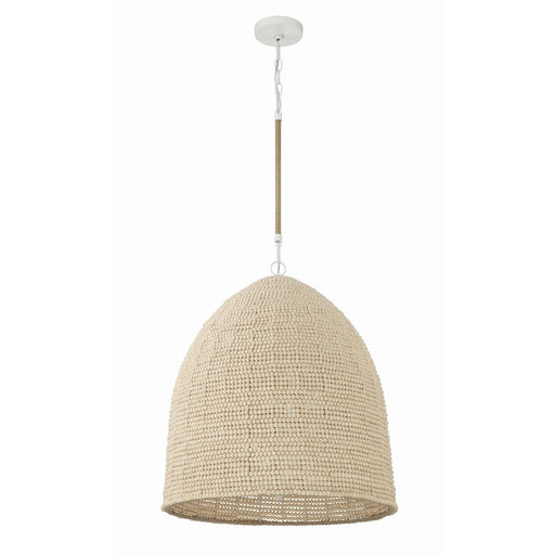 Crystorama Jasper 6 Light Chandelier, Matte White