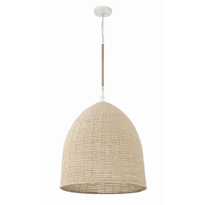 Crystorama Jasper 6 Light Chandelier, Matte White