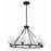 Crystorama Keenan 6 Light Chandelier, Black Forged/White
