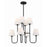 Crystorama Keenan 8 Light Chandelier, Black Forged/White