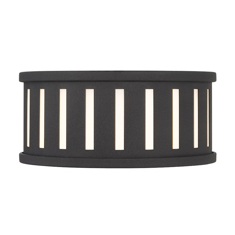 Crystorama Kendal 2 Light Flush Mount, Black Forged