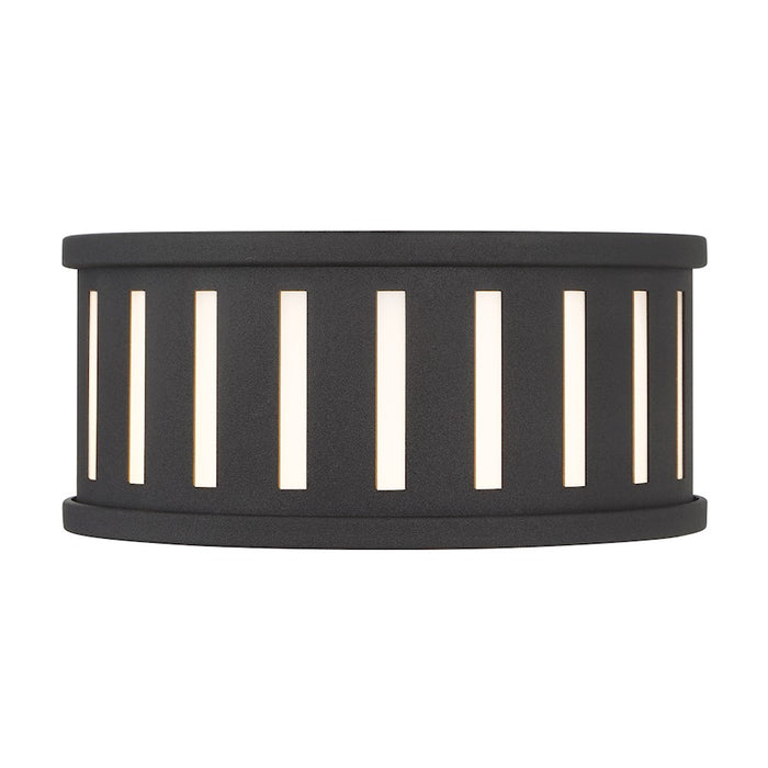 Crystorama Kendal 2 Light Flush Mount, Black Forged