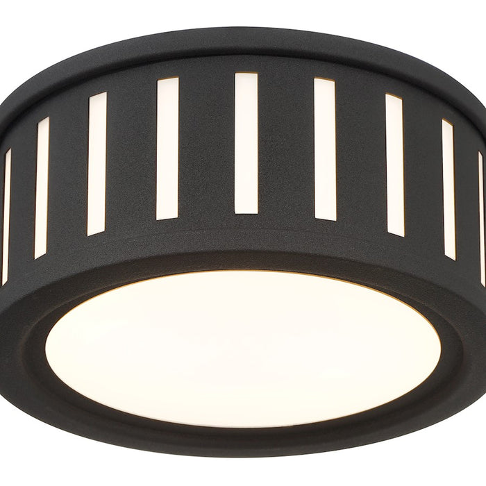 Crystorama Kendal 2 Light Flush Mount, Black Forged