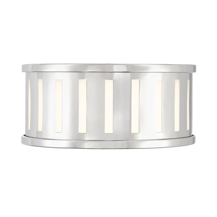Crystorama Kendal 2 Light Flush Mount, Polished Nickel