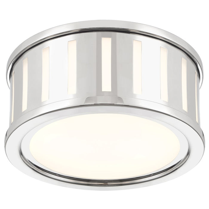 Crystorama Kendal 2 Light Flush/Semi Flush, Polished Nickel