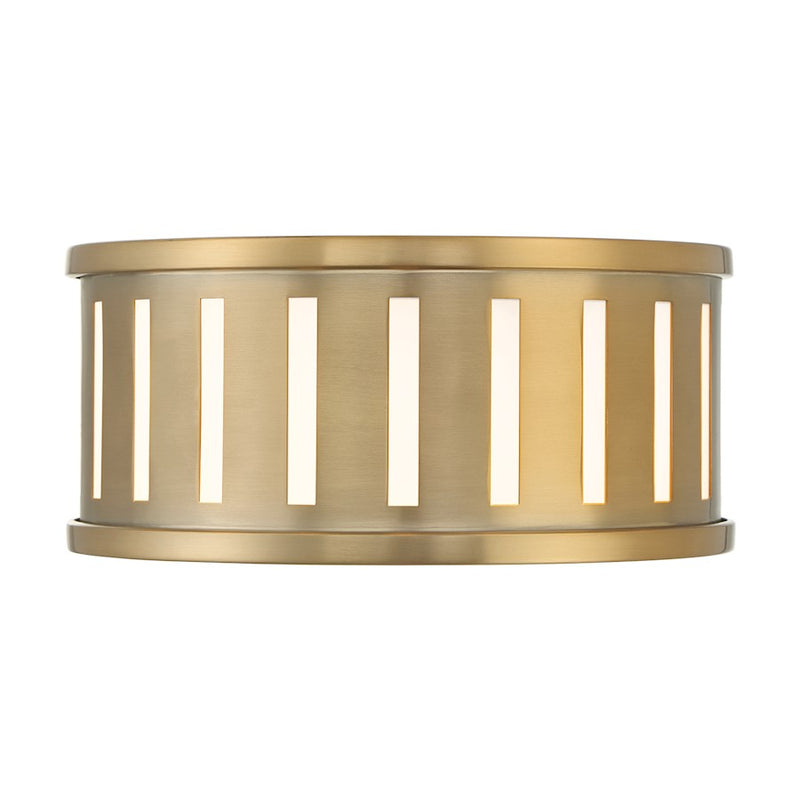 Crystorama Kendal 2 Light Flush Mount, Vibrant Gold