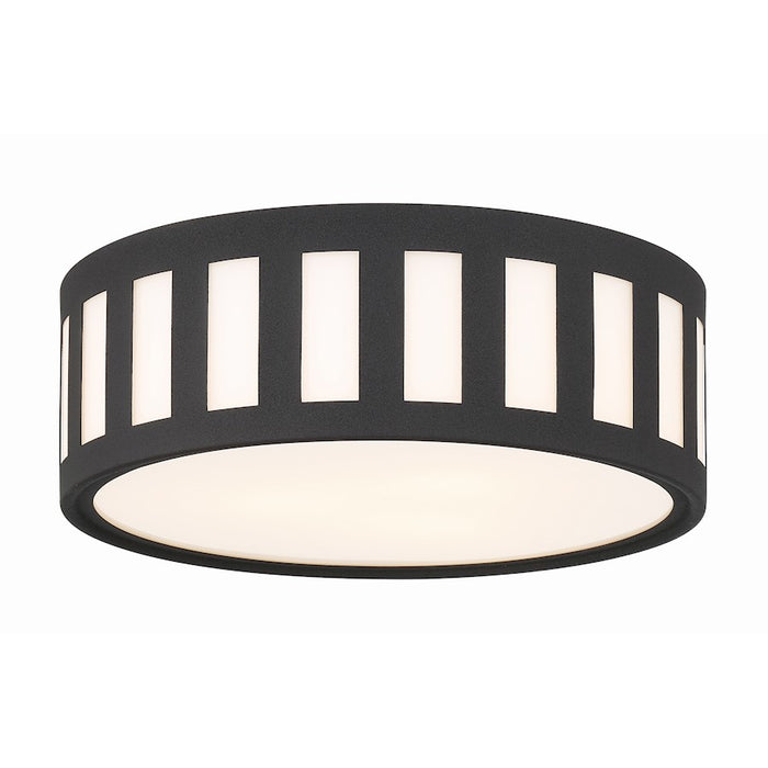 Crystorama Kendal 3 Light Ceiling Mount, Black Forged