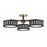Crystorama Kendal 6 Light Semi Flush Mount, Gold/Black Forged