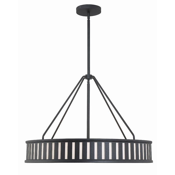 Crystorama Kendal Pendant, Black Forged