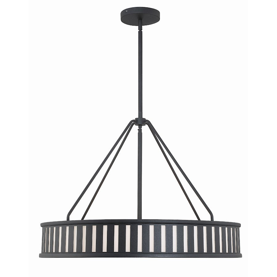 Crystorama Kendal Pendant, Black Forged
