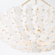 Crystorama Killian 28in 6-Light Chandelier | Coastal Luxe Gold Steel and White Ceramic Butterfly | Dining Room & Entryway Statement | Model KLN-5208-LG