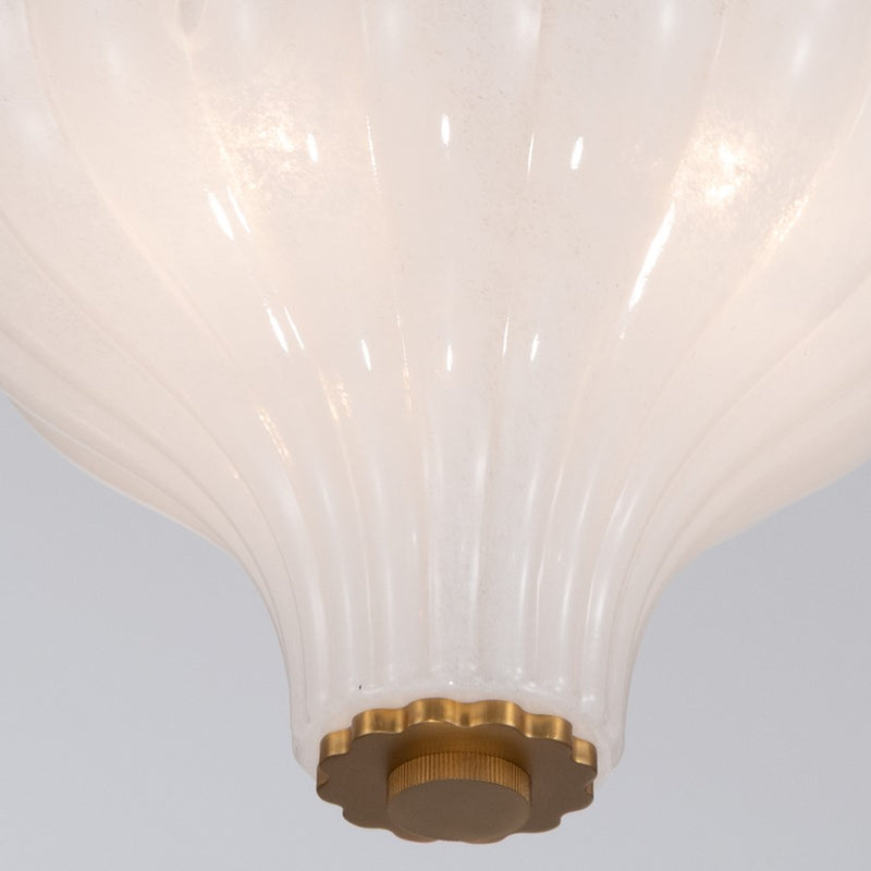 Crystorama Layton 3 Light 9.75" Semi Flush Mount, Luxe Gold/White