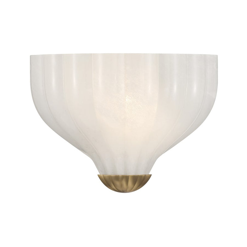 Crystorama Layton 1 Light 9.5" Sconce, Luxe Gold/White