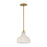 Crystorama Layton 1 Light 9.75" Pendant, Luxe Gold/White - LAY-303-LG