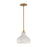 Crystorama Layton 1 Light 9.75" Pendant, Luxe Gold/White