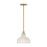 Crystorama Layton 1 Light 9.75" Pendant, Luxe Gold/White