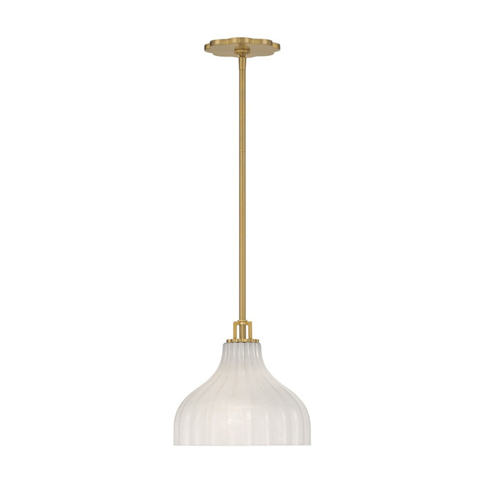 Crystorama Layton 1 Light 9.75" Pendant, Luxe Gold/White