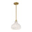 Crystorama Layton 1 Light 9.75" Pendant, Luxe Gold/White