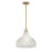 Crystorama Layton 1 Light 15" Pendant, Luxe Gold/White - LAY-305-LG